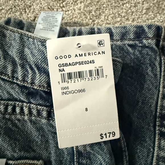 Good American Blue Wide Leg Jeans - Picture 6 of 8